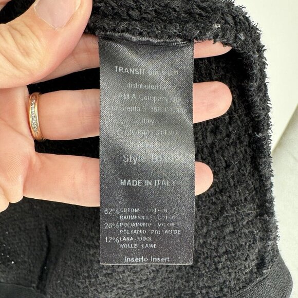 Transit Par Such cardigan sweater womens large L black cotton minimalist… - Picture 4 of 6